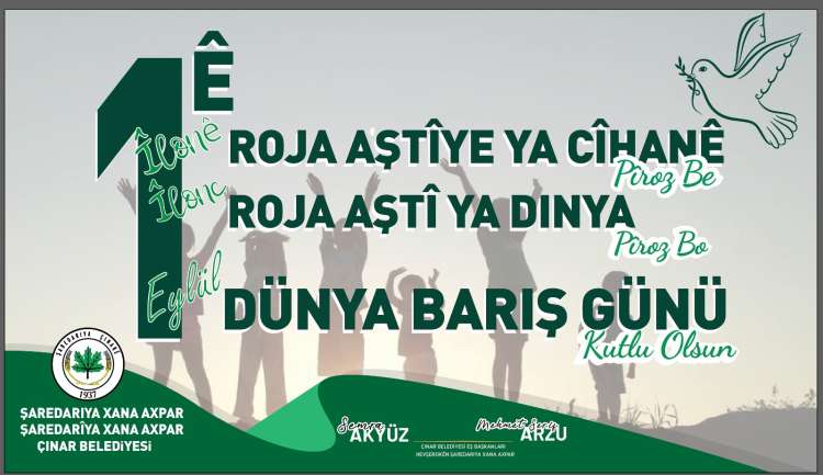 1 Eylül Dünya Barış Günü Kutlu Olsun